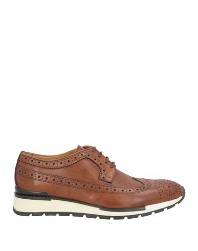Shop Bruno Verri Man Lace-up Shoes Brown Size 8 Leather