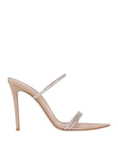 Gianvito Rossi Heeled Sandals Embellished With Rhinestone In Pink