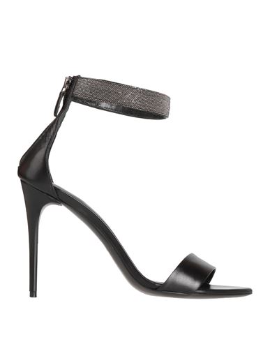 Fabiana Filippi Woman Sandals Black Size 8 Leather