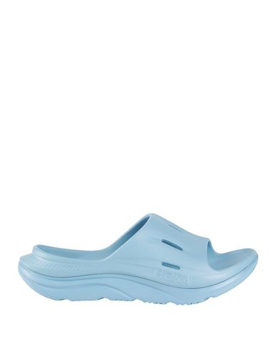 Shop Hoka One One U Ora Recovery Slide 3 Man Sandals Light Blue Size 9 Rubber
