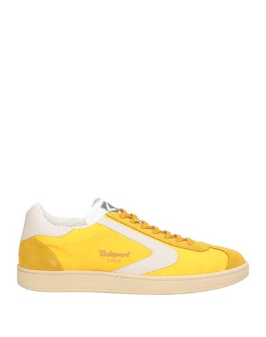 Valsport Man Sneakers Yellow Size 8 Leather, Textile Fibers In Yellow