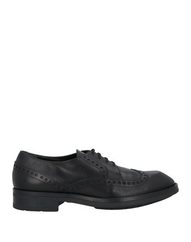Loriblu Man Lace-up Shoes Black Size 8 Calfskin