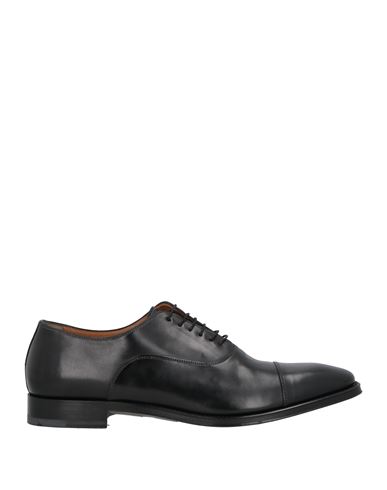 Shop Santoni Man Lace-up Shoes Black Size 7 Calfskin