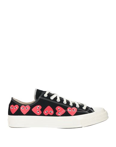 Converse X Comme Des Garçons Play Man Sneakers Black Size 9 Textile Fibers In Black