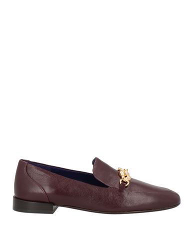 Tory Burch Woman Loafers Burgundy Size 6 Goat Skin