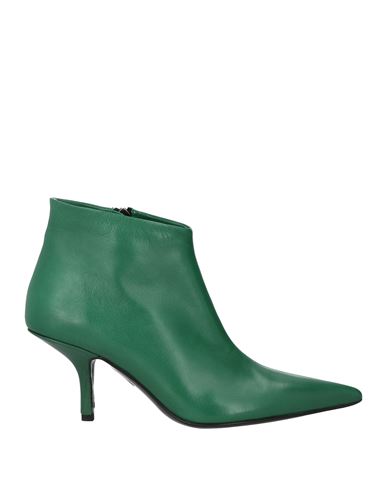 Shop Eddy Daniele Woman Ankle Boots Green Size 7 Leather