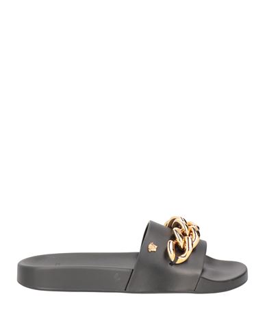Shop Versace Woman Sandals Black Size 7.5 Calfskin