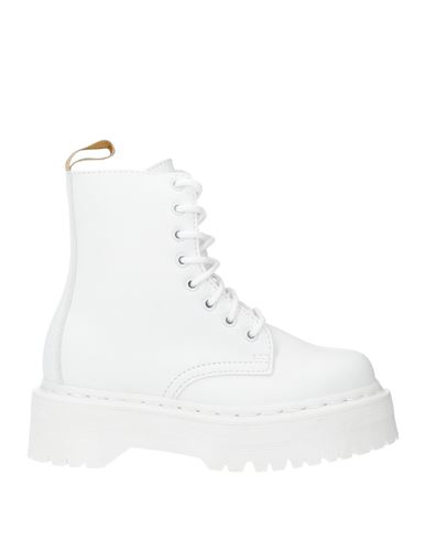 Dr. Martens' Dr. Martens Woman Ankle Boots White Size 6 Textile Fibers In White