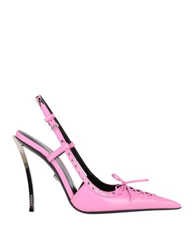 Versace Woman Pumps Pink Size 6.5 Leather