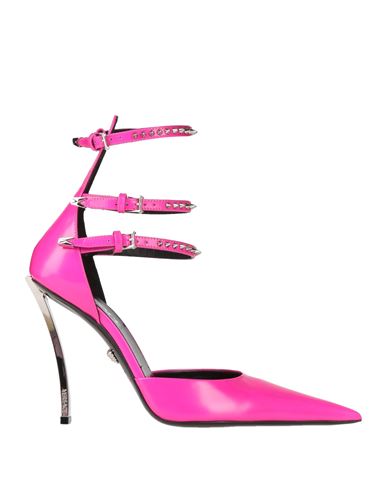 Versace Woman Pumps Fuchsia Size 8 Calfskin In Pink