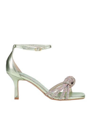 Paolo Mattei Woman Sandals Light Green Size 8 Leather