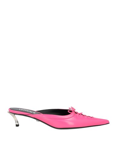 Shop Versace Woman Mules & Clogs Fuchsia Size 8 Calfskin In Pink