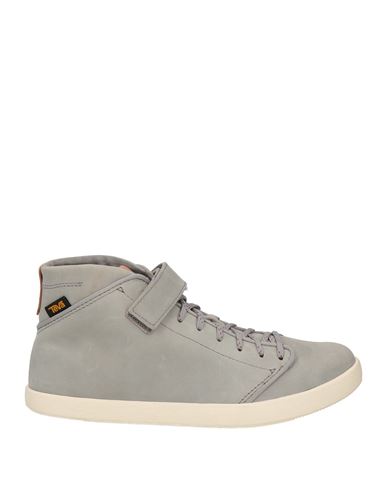 Teva Woman Sneakers Grey Size 8 Leather In Gray
