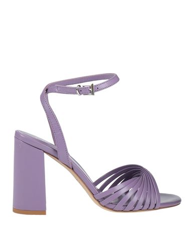 Ncub Woman Sandals Lilac Size 8 Leather In Purple