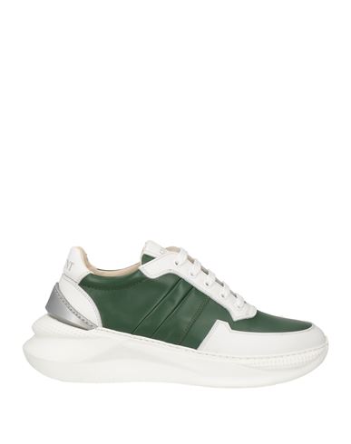 Giovanni Conti Man Sneakers Green Size 9 Calfskin In Multi