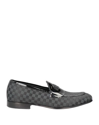 Shop Giovanni Conti Man Loafers Black Size 9 Leather, Textile Fibers