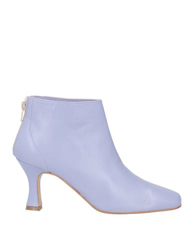 Noa A. Woman Ankle Boots Lilac Size 6 Leather In Blue