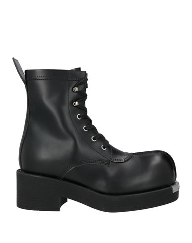 Mm6 Maison Margiela Woman Ankle Boots Black Size 8 Leather