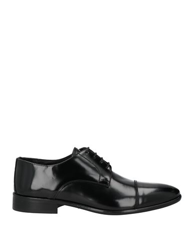 Shop Andrea Piras Man Lace-up Shoes Black Size 9 Leather