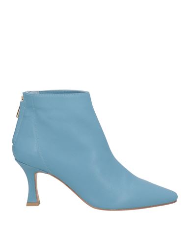 Shop Bianca Di Woman Ankle Boots Pastel Blue Size 7 Leather