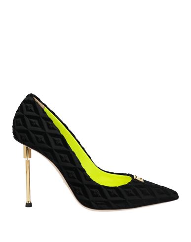 Shop Elisabetta Franchi Woman Pumps Black Size 7 Textile Fibers