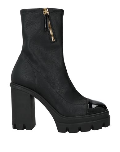 Giuseppe Zanotti Woman Ankle Boots Black Size 7 Textile Fibers
