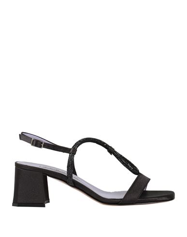Shop Albano Woman Sandals Black Size 8 Textile Fibers