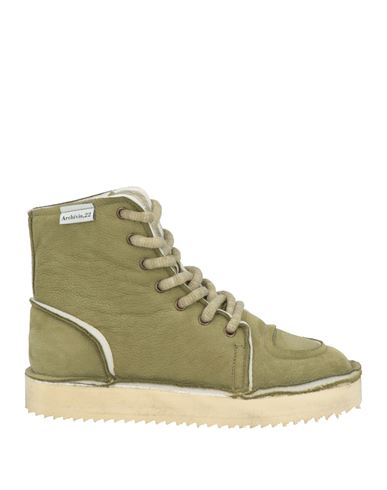 Archivio,22 Woman Ankle Boots Military Green Size 7 Leather