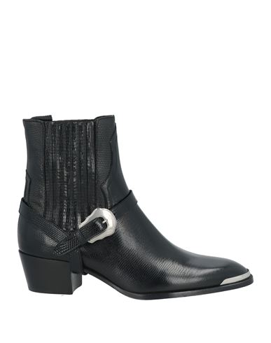 Shop Celine Woman Ankle Boots Black Size 12 Leather