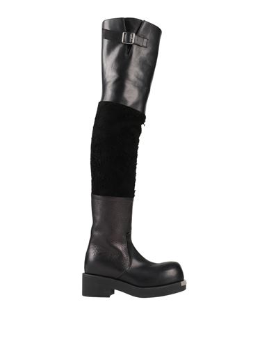 Mm6 Maison Margiela Woman Boot Black Size 9.5 Leather