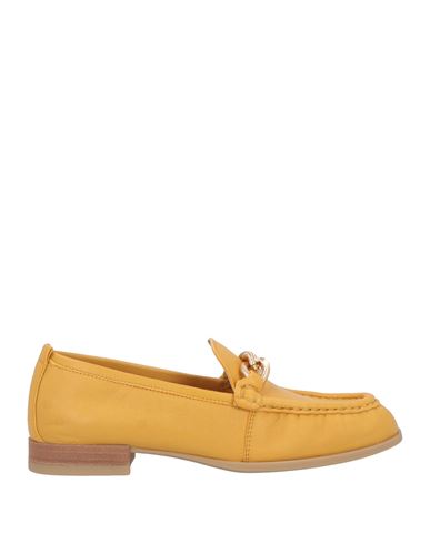 Shop Unisa Woman Loafers Ocher Size 7 Calfskin In Yellow