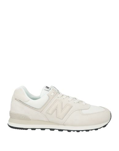 New Balance Man Sneakers White Size 7.5 Textile Fibers, Leather In Neutral