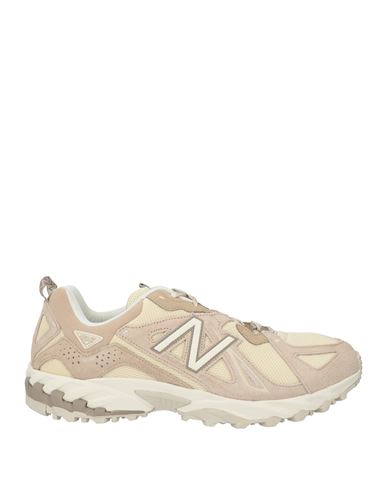 New Balance Man Sneakers Cream Size 7 Leather, Textile Fibers In Neutral