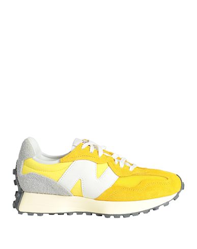 Shop New Balance 327 Woman Sneakers Yellow Size 7.5 Textile Fibers, Leather