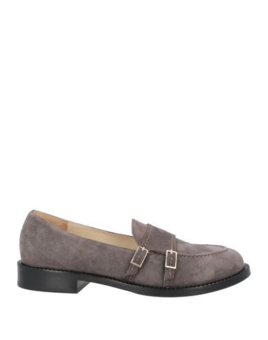 Antonio Barbato Woman Loafers Dove Grey Size 8 Leather In Gray
