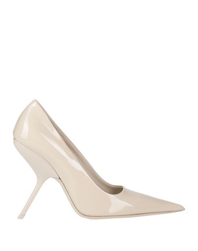 Ferragamo Eva X5 Pantent Leather Pumps In White