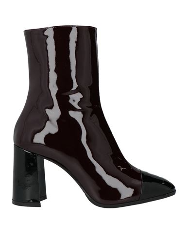 Shop Carel Paris Woman Ankle Boots Deep Purple Size 8 Leather