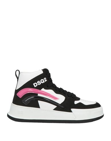 Dsquared2 Woman Sneakers Black Size 8 Leather In Multi