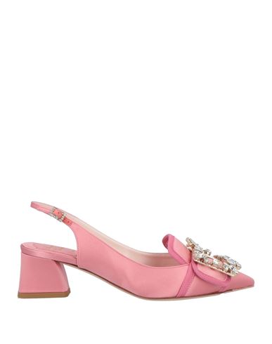 Roger Vivier Woman Pumps Pink Size 6 Textile Fibers In Pink