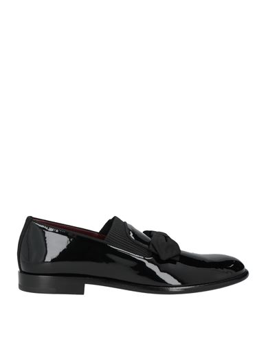 Dolce & Gabbana Man Loafers Black Size 9 Goat Skin, Cotton, Viscose, Polyamide, Synthetic Fibers In Brown
