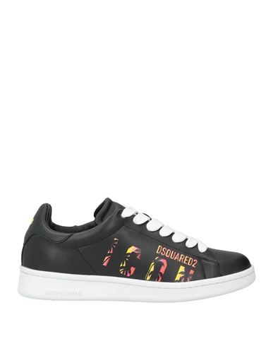Shop Dsquared2 Woman Sneakers Black Size 7 Calfskin, Textile Fibers