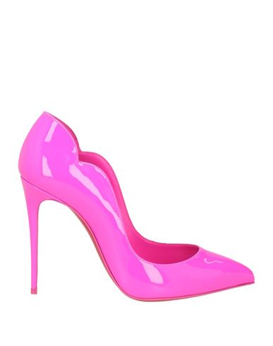 Christian Louboutin Woman Pumps Fuchsia Size 6 Leather In Pink
