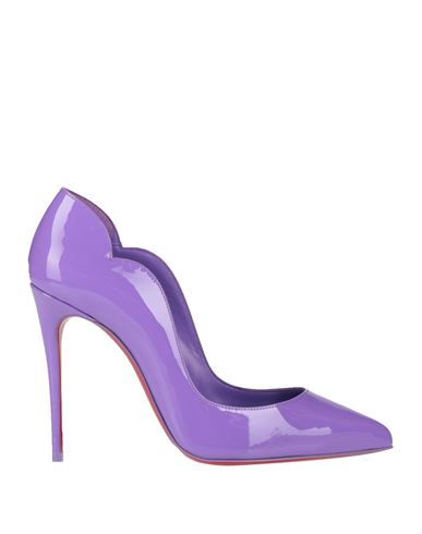 Christian Louboutin Woman Pumps Purple Size 6 Leather