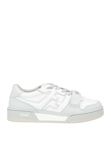 Fendi Woman Sneakers Grey Size 7 Leather In Gray