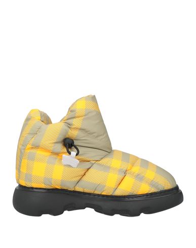 Shop Burberry Man Ankle Boots Ocher Size 9 Technical Fibers In Yellow
