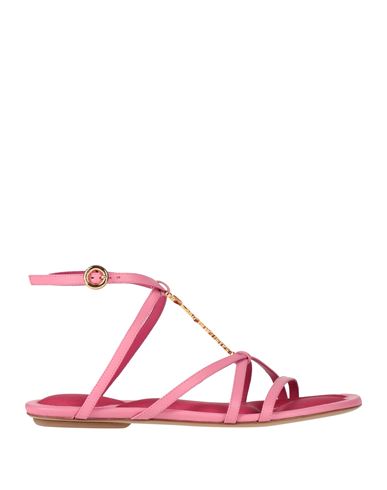 Jacquemus Woman Sandals Pink Size 7 Leather