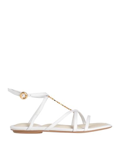 Jacquemus Woman Sandals White Size 7 Leather