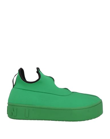 Shop Marni Man Sneakers Green Size 11 Textile Fibers