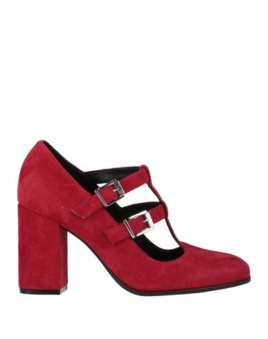 Carmens Woman Pumps Burgundy Size 7 Leather In Red