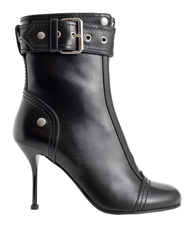 Shop Alexander Mcqueen Ankle Boots Woman Ankle Boots Black Size 8 Leather